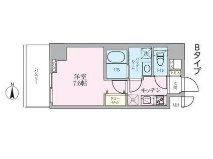 ADACHI LINER TONERI RESIDENCEアダチライ(1K/7階)の間取り写真