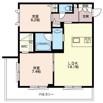 パークメゾンおおたかの森(2LDK/3階)の間取り写真