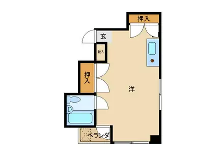 こぼり第2ビル(ワンルーム/2階)の間取り写真