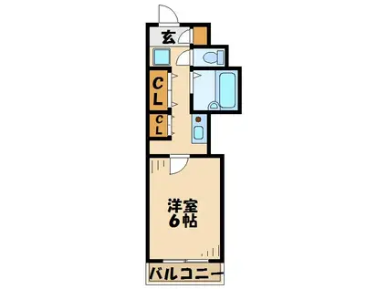 アドニス015(1K/1階)の間取り写真