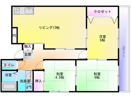 ミレニアム(3LDK/2階)の間取り写真