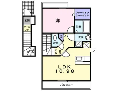 シティーブリーズ(1LDK/2階)の間取り写真