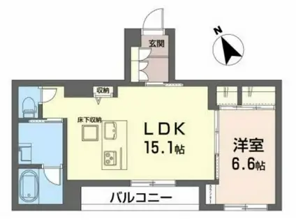 レアリゼ長町(1LDK/4階)の間取り写真