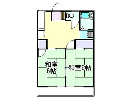 ステップハウス錦秋 (2DK/2階)の間取り写真