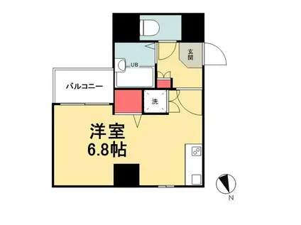 ドルチェ東京深川・壱番館(ワンルーム/6階)の間取り写真