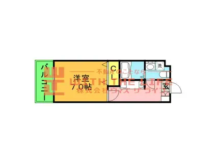ACTIVE UMEMITSU(ワンルーム/2階)の間取り写真