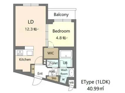 アリビス新江古田(1LDK/3階)の間取り写真