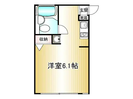 GAKU1(ワンルーム/2階)の間取り写真