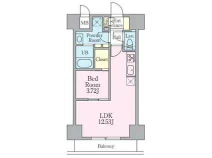 JUSEI RESIDENCE(1LDK/1階)の間取り写真