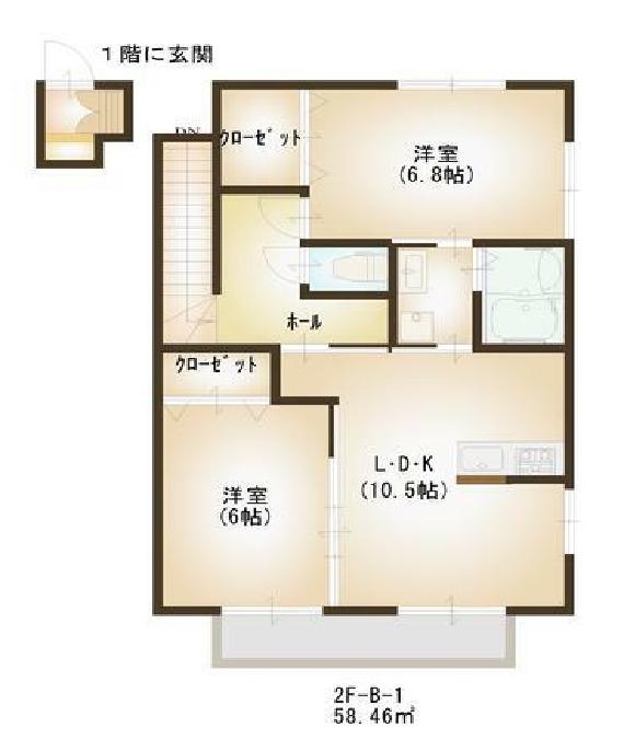 CCR-2012(2LDK/2階)の間取り写真