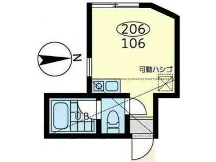OASIS井土ヶ谷(ワンルーム/2階)の間取り写真