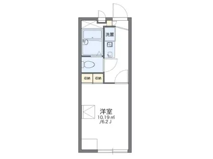 エスペランサ中和泉(1K/2階)の間取り写真