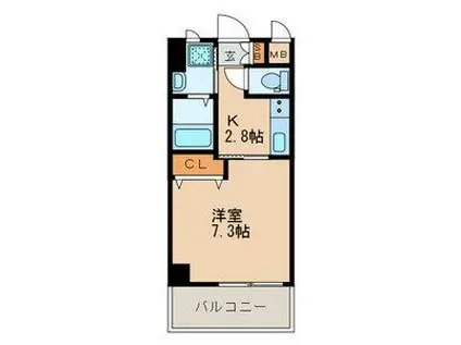 ERIOS COURT 香春口(1K/10階)の間取り写真
