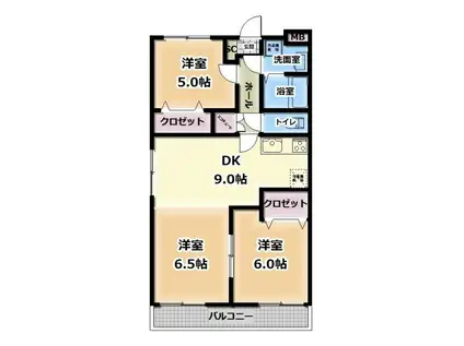 イーグルマンションI(3DK/3階)の間取り写真