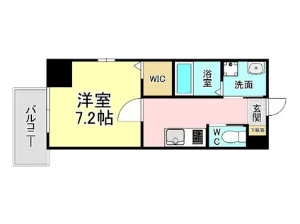 AMITAVA(1K/4階)の間取り写真