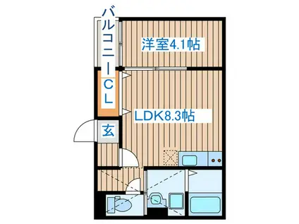 GRAN SERENITE榴ヶ岡(1LDK/3階)の間取り写真