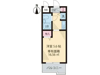 ジョイフル新丸子第2(ワンルーム/2階)の間取り写真