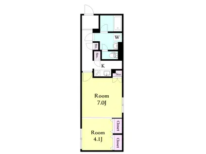 CASA F(2K/1階)の間取り写真