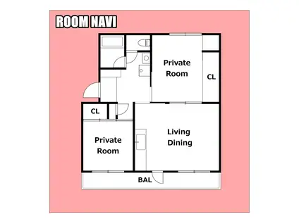 グリーンメゾン南庄町 イースト(2LDK/1階)の間取り写真