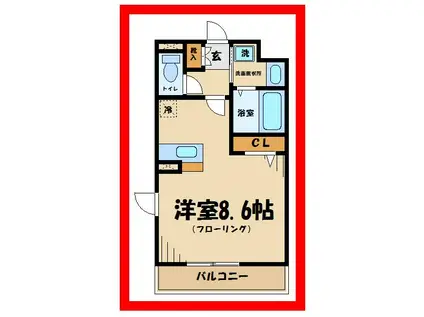 ル・プルミエ(1K/1階)の間取り写真