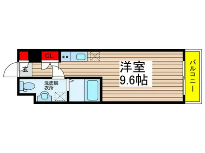 フェリスMK(ワンルーム/1階)の間取り写真