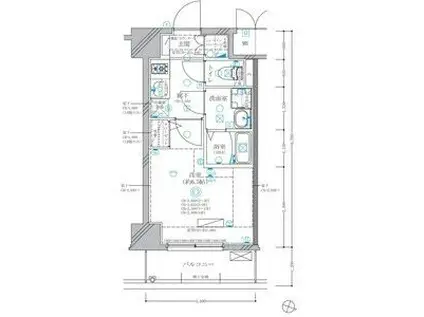 ディアレイシャス東別院IV(1K/6階)の間取り写真