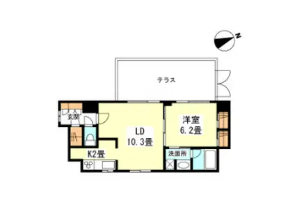 THEパームス代々木上原コスモテラス ザパームス代々木上原コスモテラス(1LDK/1階)の間取り写真