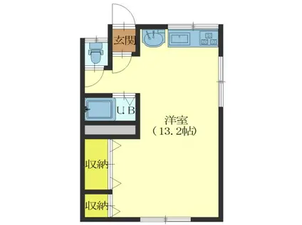 津村アパート(ワンルーム/1階)の間取り写真