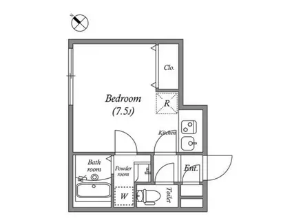 リーガランド早稲田南(ワンルーム/3階)の間取り写真