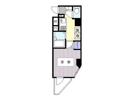 クレール中板橋(1K/3階)の間取り写真