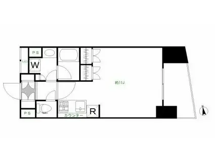 ダイナシティ高円寺(ワンルーム/3階)の間取り写真