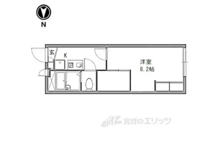 レオパレスユニバース橿原(1K/2階)の間取り写真