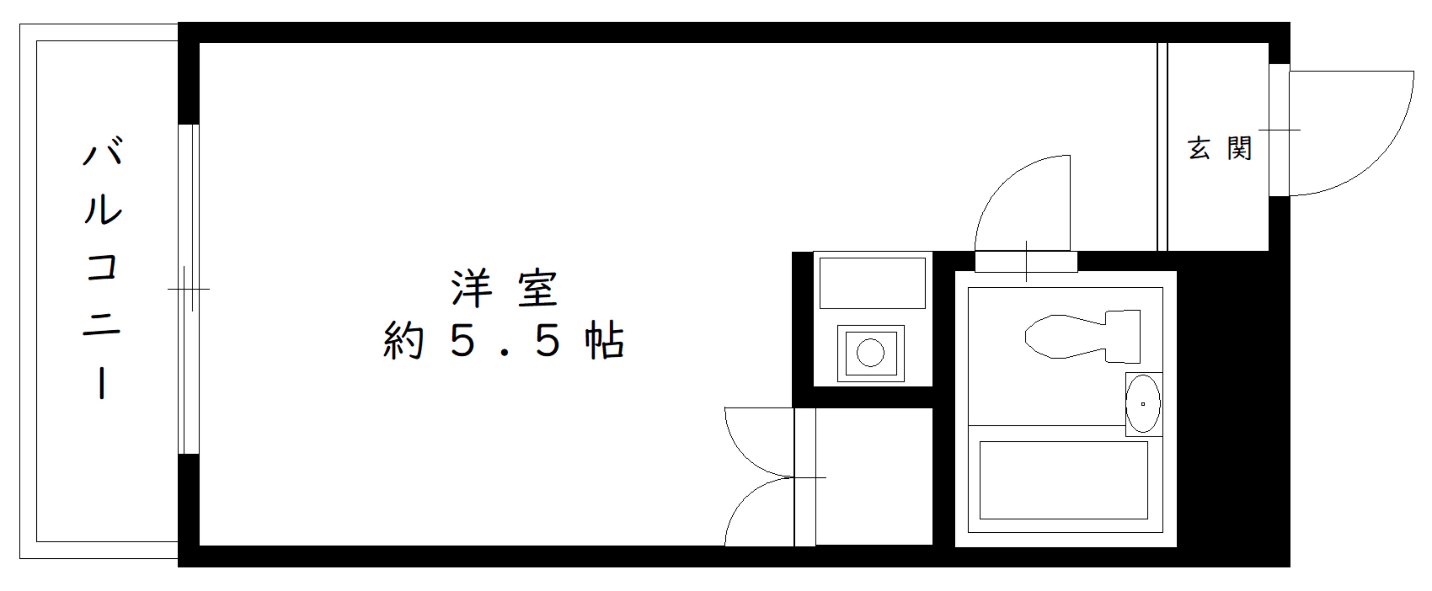 DAコート(ワンルーム/2階)の間取り写真