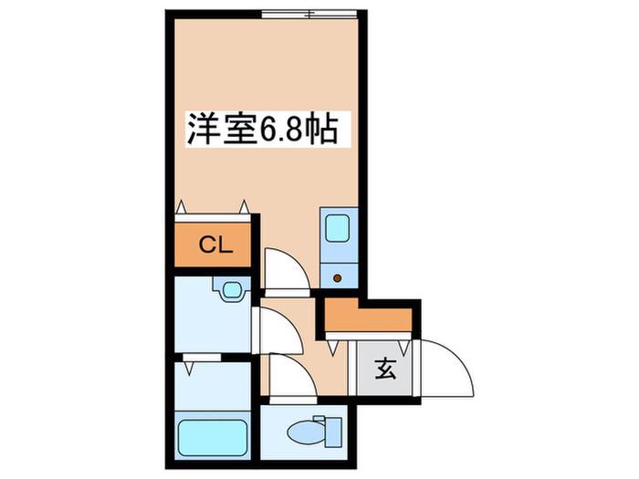 COFFRET月寒(ワンルーム/1階)の間取り写真