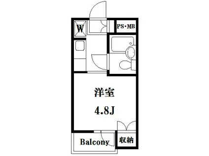 コージー新宿(ワンルーム/3階)の間取り写真