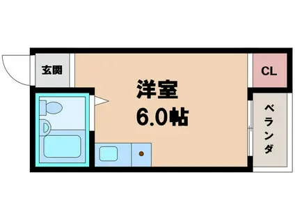 丸山ハイツ(ワンルーム/3階)の間取り写真