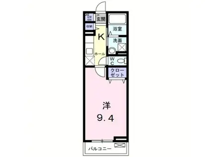 グランイースト(1K/2階)の間取り写真