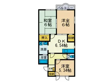 アイビー・セフィラ三田弐番館(3DK/1階)の間取り写真