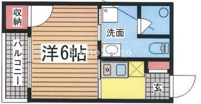 六甲台ベネフィック(ワンルーム/1階)の間取り写真
