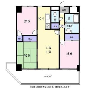 カーサ本山(3LDK/4階)の間取り写真