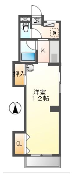 ロイヤルマンション上小出(ワンルーム/3階)の間取り写真