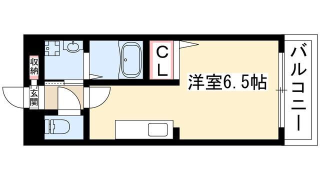 パセオ吹上(1K/2階)の間取り写真