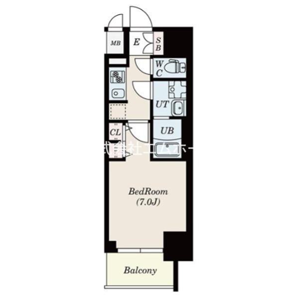 S-RESIDENCE熱田II(1K/2階)の間取り写真