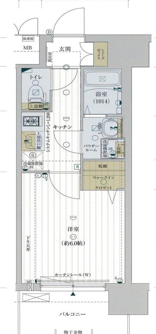 レジュールアッシュ都島ブリーゼ(1K/9階)の間取り写真