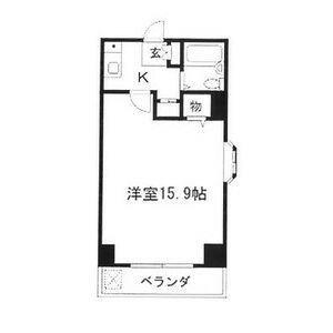 ヒルトップハウス(1K/2階)の間取り写真