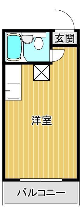 フローレスハイツ21(ワンルーム/2階)の間取り写真
