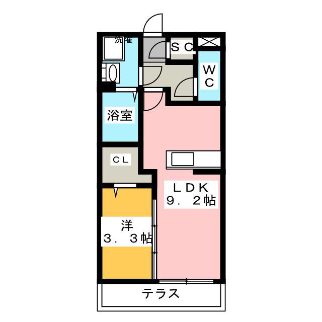 プリマテラッセ(1LDK/3階)の間取り写真