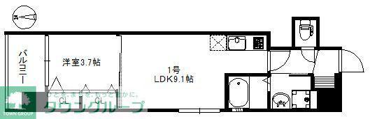 MODERN PALAZZO 姪浜 ノース(1LDK/6階)の間取り写真