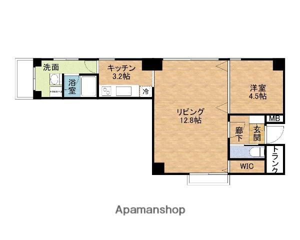 アンビション安堂寺(1LDK/8階)の間取り写真