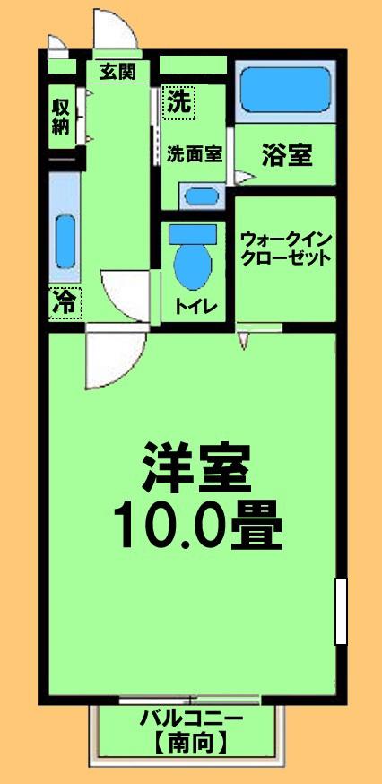 INFINITY(1K/1階)の間取り写真